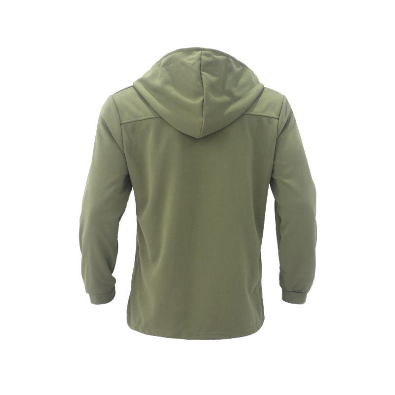 Autumn Solid Color Mid-Length Double-Breasted Trench Coat Men's Casual Turn-Down Collar Hooded Overcoat_voghion.com