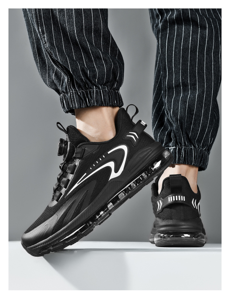 Running Sports Shoes Men's Casual Shoes New Teenagers Rotary Buckle Net Surface Air Cushion_voghion.com