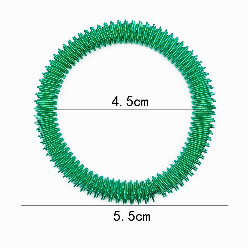 Juguetes para aliviar el estrés, masajeador de muñeca con resorte de descompresión, pulsera de resorte con forma especial, anillo de acero con resorte, juguete de metal de descompresión al por mayor._voghion.com