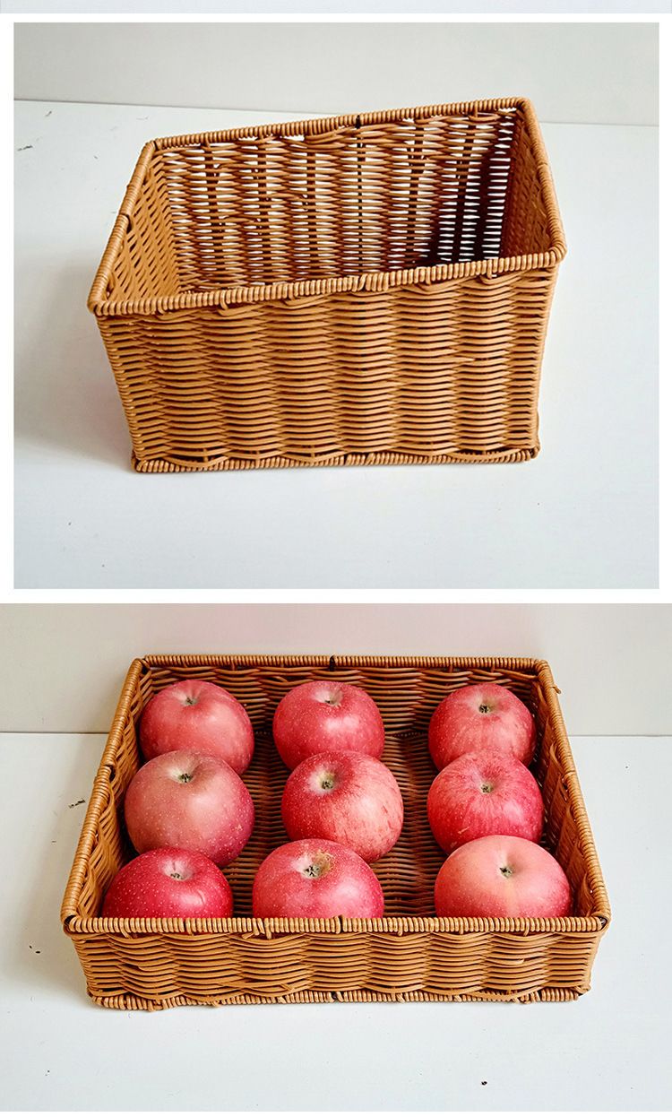 Rustic Woven Metal Basket - Anti-Rust Wire Fruit & Snack Storage Bin (Commercial Grade, Durable, Multi-Purpose For Home & Store Use)_voghion.com