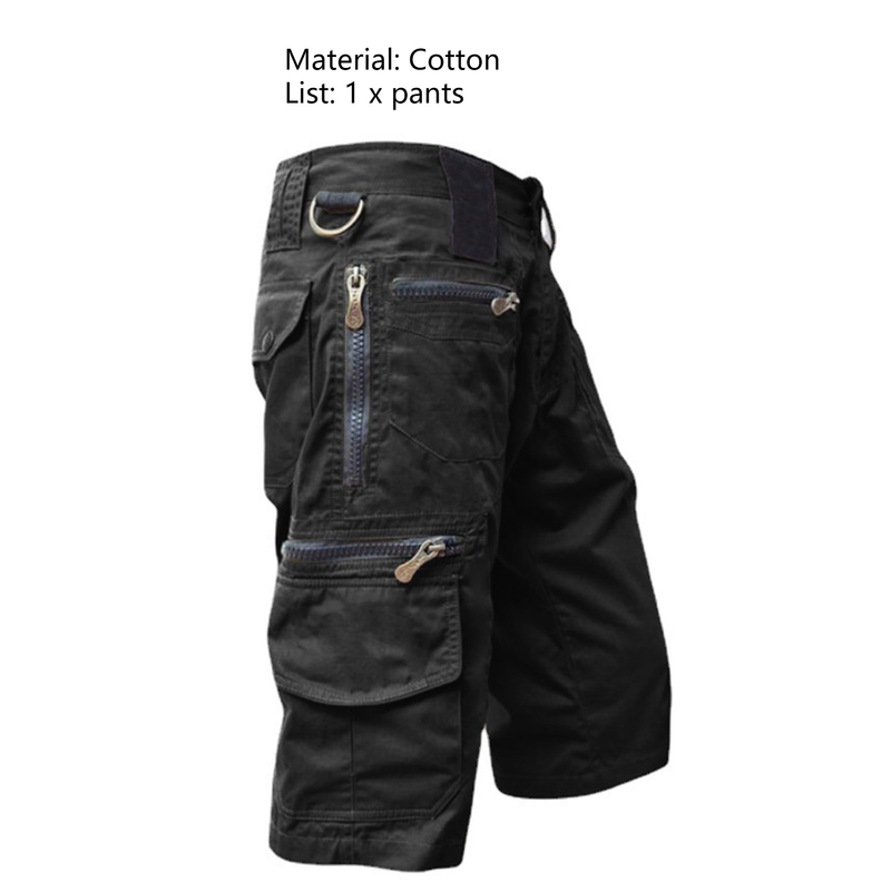 Weizhifu Capri-bukser Ensfarget Flerlommer Sommer Avslappet Passform Rette Cargo Shorts Streetwear_voghion.com