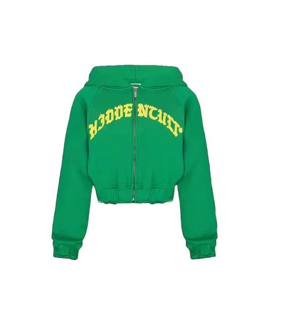 Women's Clothing Letters Mid Length Hot Girl Belly Baring Jacket Tops Fashionable High Waist Street Style Fashion Harajuku Long_voghion.com