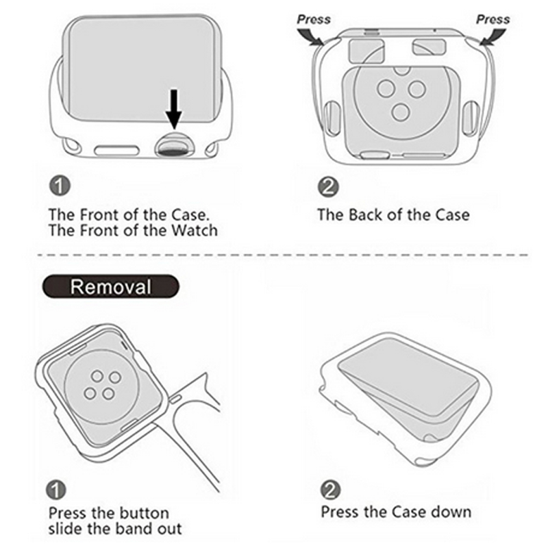 Case cover For Watch series 8 7 49mm 45mm/41mm 44mm/40mm 44 45 mm All-around Clear frame iwatch Ultra 4 3 5 se 6 7 49 mm_voghion.com