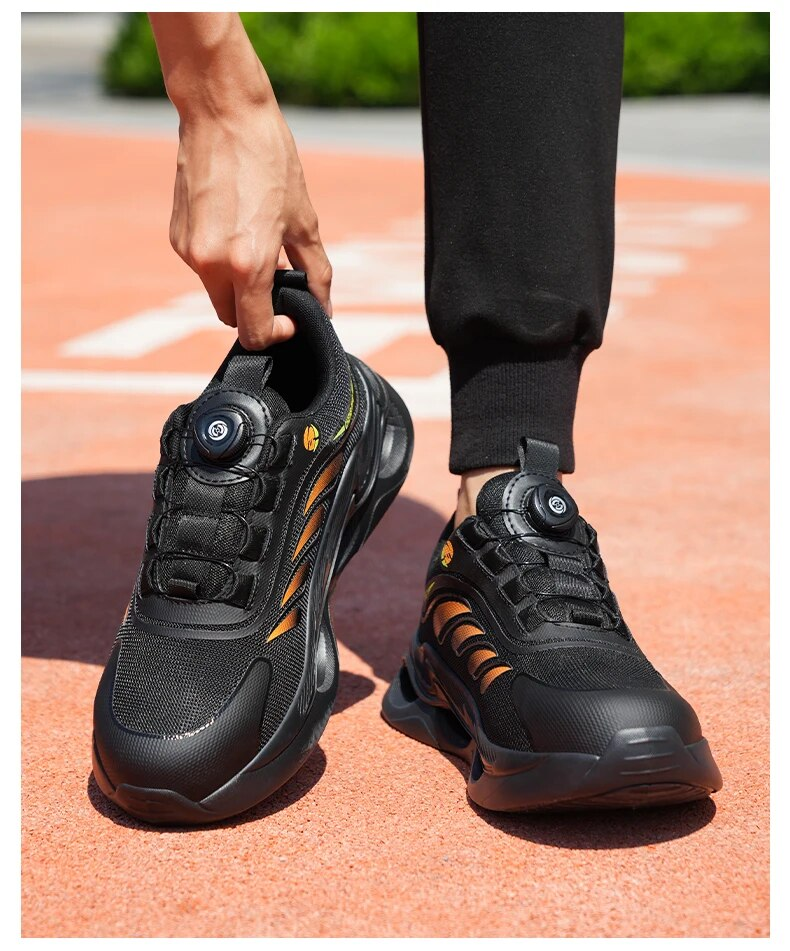 Kvalitetssäkerhetsstövlar Rotary Spänne Sneakers Oförstörbara Anti-smash Anti-punktering Arbetsskor för män_voghion.com