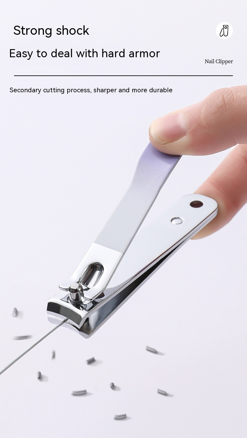 Set tagliaunghie portatile con tagliaunghie a colori sfumati, riparazione unghie e piedi in acciaio inossidabile, lima per unghie professionale e kit per nail art_voghion.com