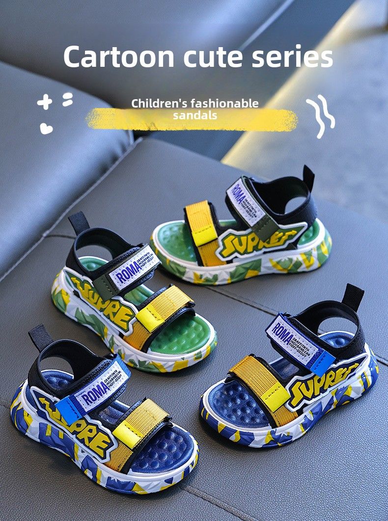 Sandali per ragazzi, nuovi modelli estivi, per bambini piccoli, medi e più grandi, alla moda, casual, da indossare con scarpe sportive per neonati_voghion.com