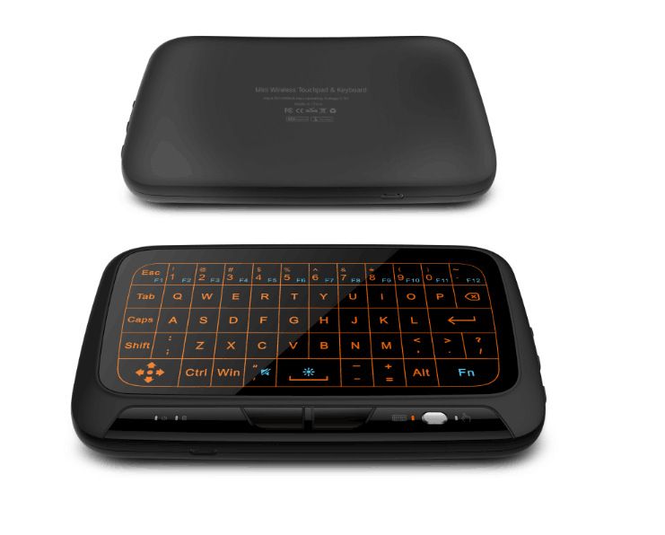 Teclado Touchpad sem fio H18+ Mini - Teclado Full-Touch ultrafino 2.4G com bateria recarregável e gestos multitoque (143 x 89,5 mm, 1600 DPI)_voghion.com