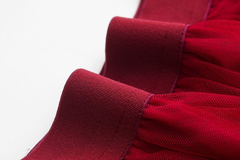 new autumn style temperament high waist slimming super fairy flower bud irregular mesh skirt female 8063_voghion.com