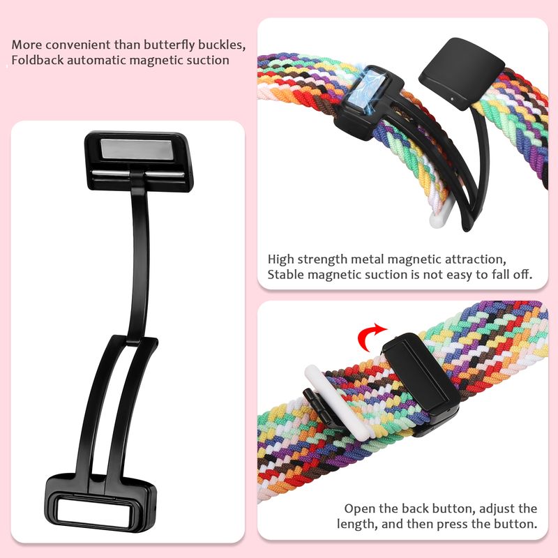Band for HUAWEI watch fit 3 Strap Magnetic Braided solo loop Nylon Replacement Belt Wrist correa Bracelet for HUAWEI fit3 Straps_voghion.com