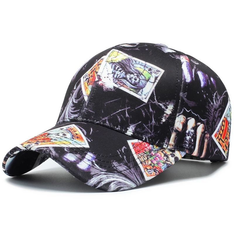 Hat Men's Fashion Print Elements Baseball cap Korean Fashion Street Hip Hop Cool Duck Tongue Hat Street Dance Casual Hat_voghion.com