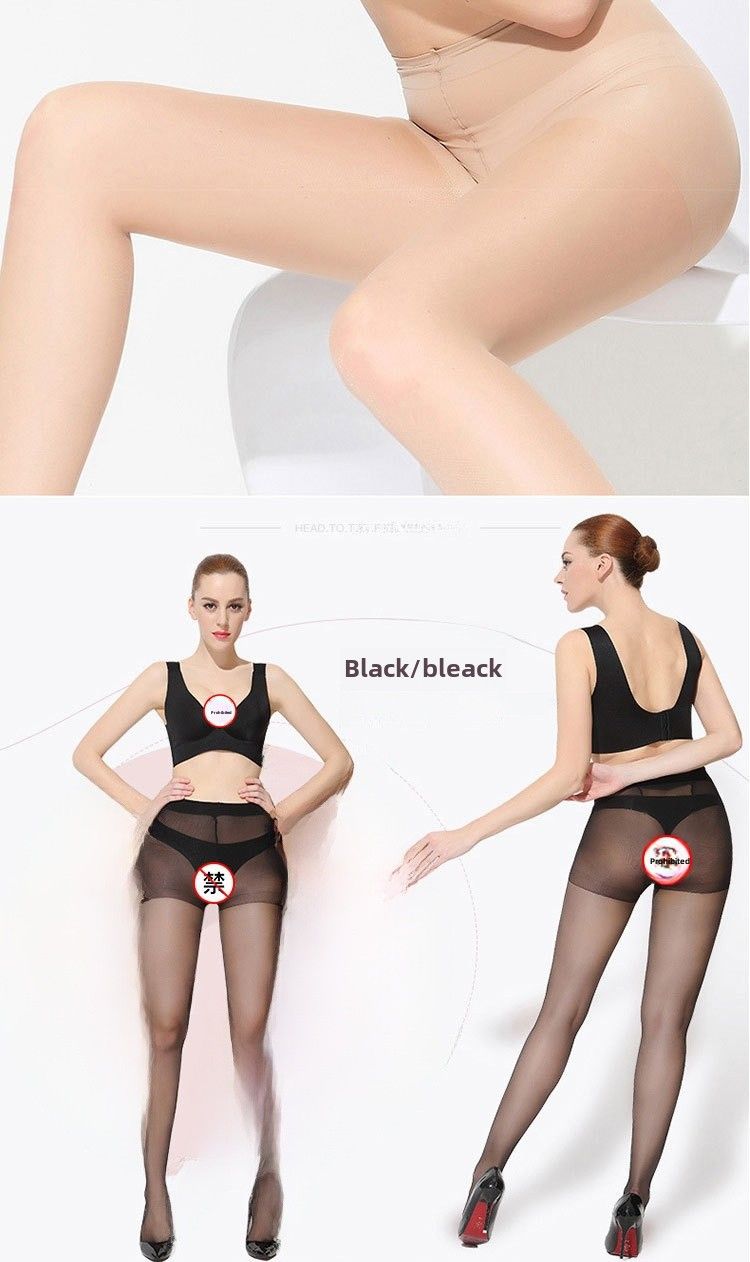 Longsha stockings pantyhose wholesale supermarket thin black silk 0D high elastic plus fat plus size stewardess tights summer_voghion.com