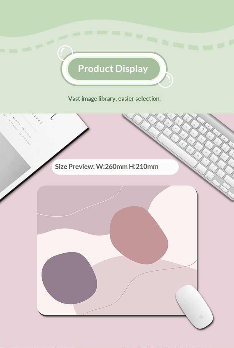 NeoGear Morandi Mouse Writing Desk Small Square Computer Wrist Rest Pad For Women Office Thickened Desktop Mat_voghion.com