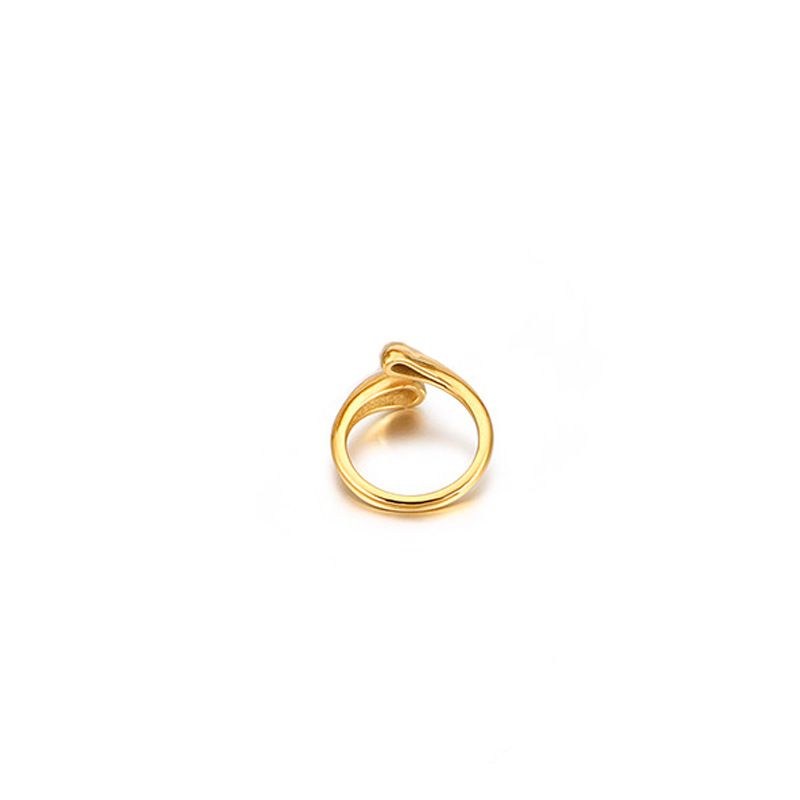 Conjunto de quatro peças de colar gota d'água, moda diária simples, conjunto de colar, brincos, anel e pulseira_voghion.com
