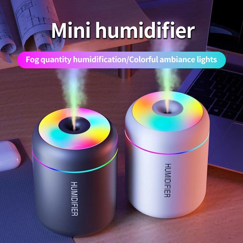 Difusor de aroma de ar USB 180ML Mini purificador de óleos essenciais Aromaterapia Mist Maker Lights Umidificador para carro e casa_voghion.com