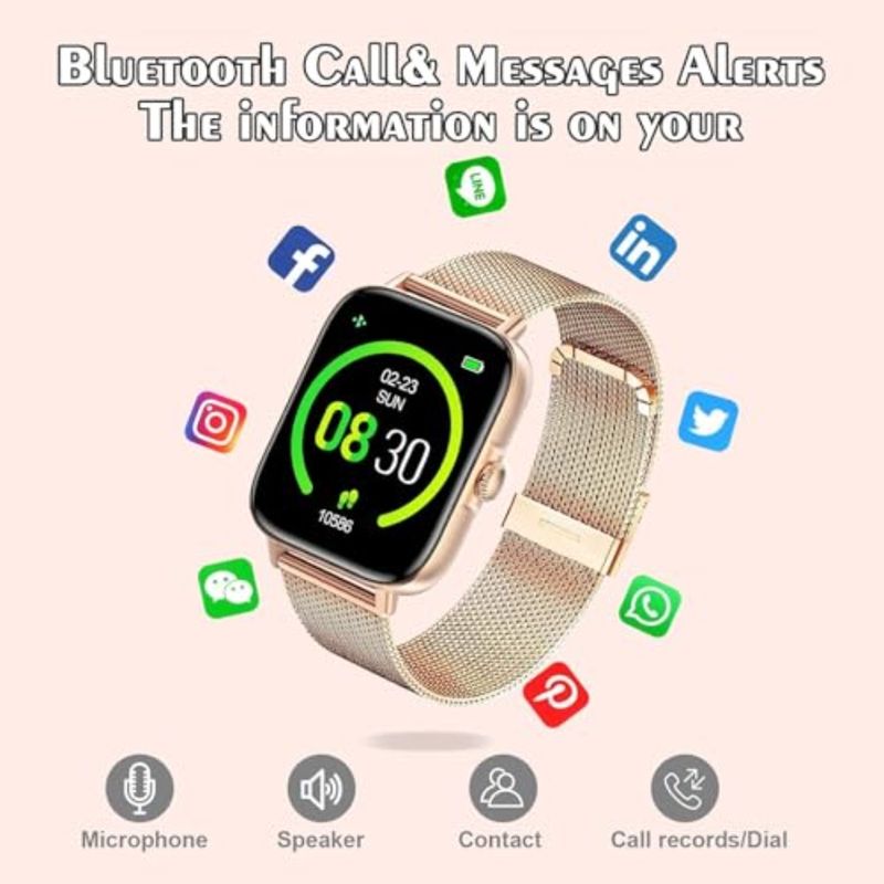 Smart Watch For Men Women Answer Make Call 1.9 Full Touch Screen Smartwatch IOS Android Compatible Fitness Tracker Watch With H_voghion.com