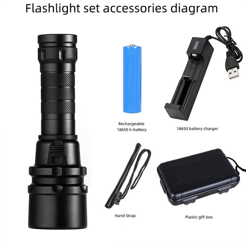 Professional Underwater Lighting Fill Light Magnetic Control Infinite Focus Strong Light Diving Flashlight High Power L2 High Brightness Flashlight_voghion.com