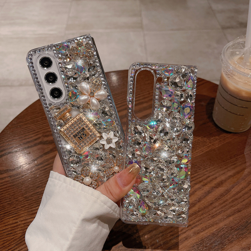 Étui de téléphone portable pour Samsung Z Fold5, nouvelle housse de protection pliable en strass de luxe zFold4, pliable haut de gamme_voghion.com