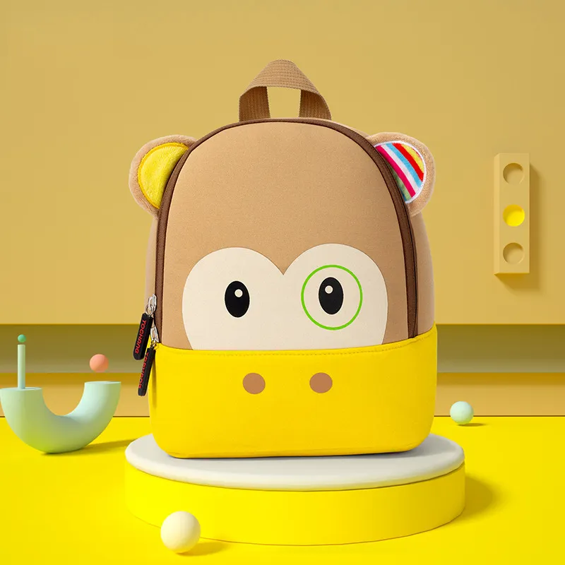 Backpacks 3D Cartoon Animal Children Cute Bear Monkey Cow Kids Bags School Bag Kindergarten Boys Girls Schoolbags Mini_voghion.com
