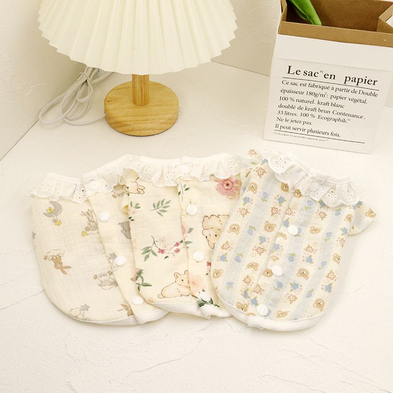 Haustier Frühling Sommer Ins Japanische Koreanische Katze Französische Bulldogge Kleidung Bichon Fett Hund Home Pyjamas_voghion.com
