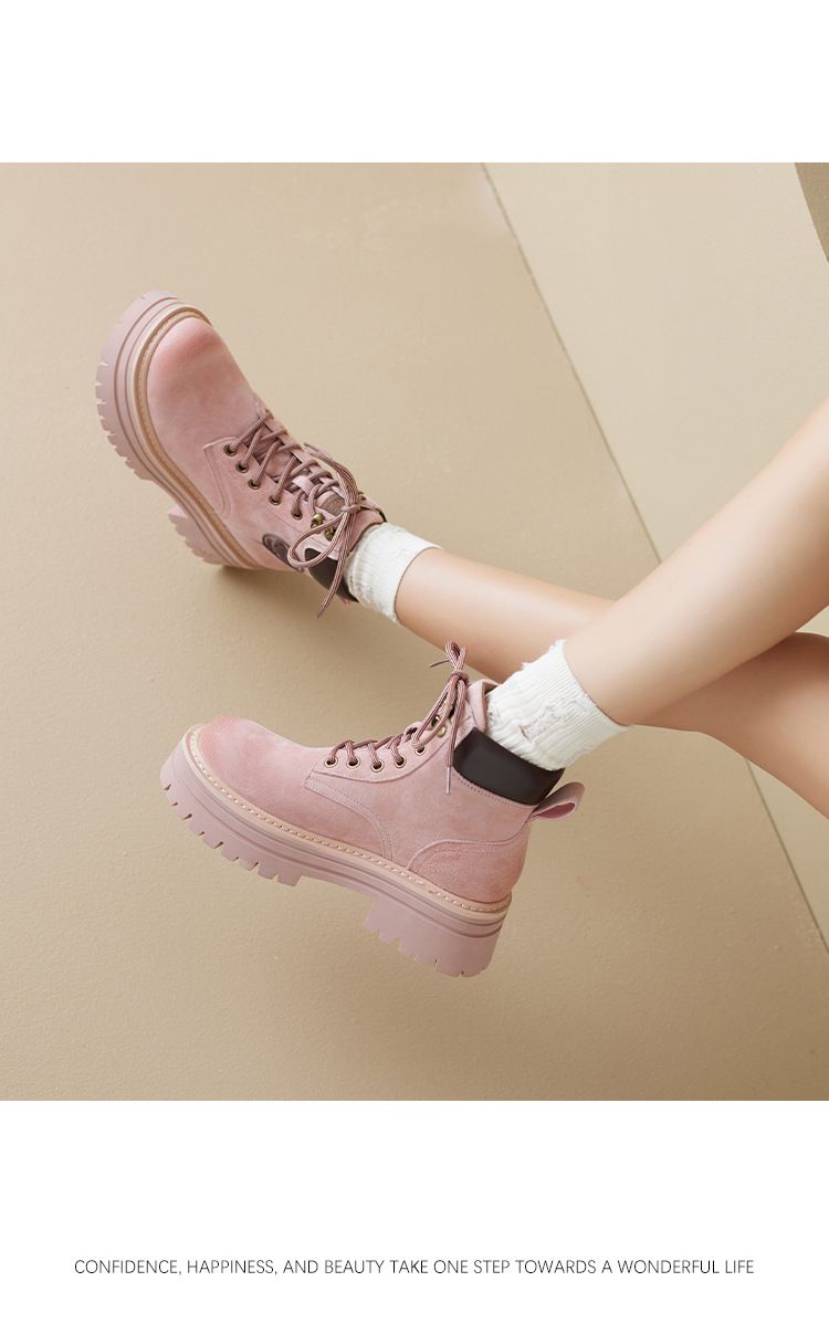 White Deer Same Style 2024 Martin For Women, New Autumn Outdoor Hiking Climbing Yellow B, First Layer Pigskin Work_voghion.com