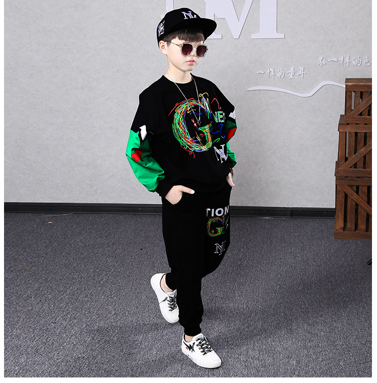 2023 Autunno Moda Western Maglione Indossare Ragazzi Belli bambini Sport Due pezzi Set Trendy_voghion.com