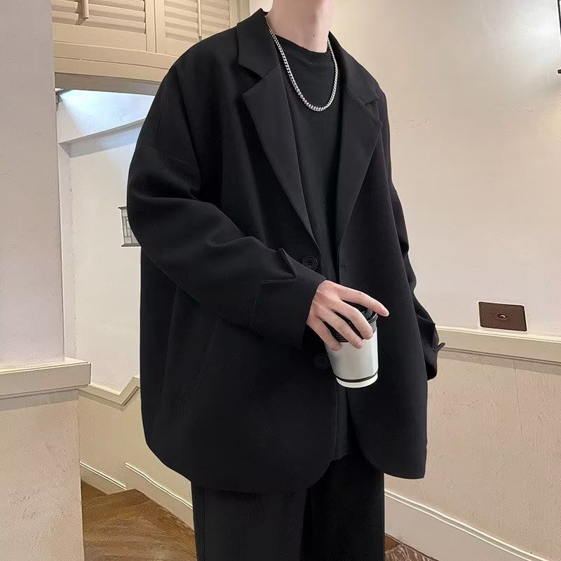 CT Spring And Autumn Small Blazer For Men, Korean Style Loose Trendy Student Casual Suit, New Versatile Stylish Simple_voghion.com