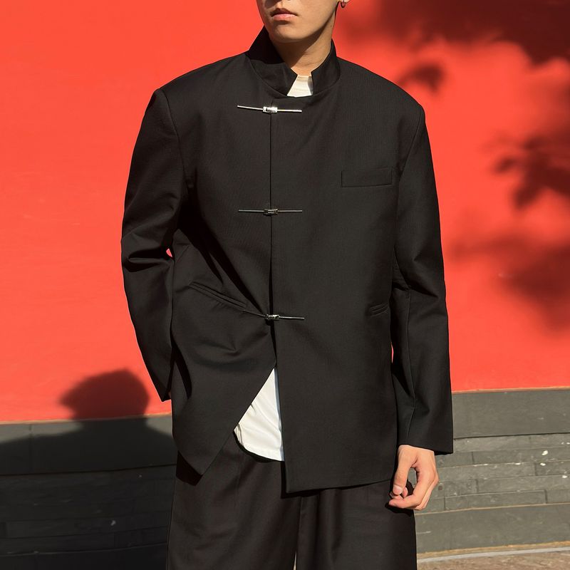 Completo da uomo cinese Fengshan in stile CT, con colletto alla coreana, personalizzato, stile Tang, di alta qualità_voghion.com