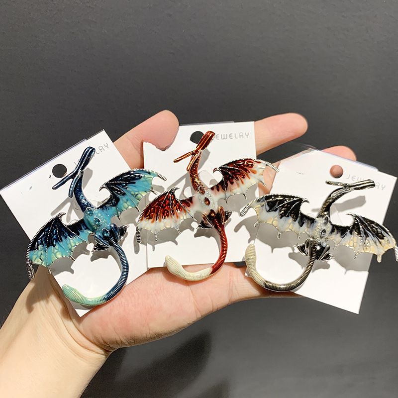Spilla con drago zodiacale popolare, moda, accessori per cappotti dipinti e dominanti_voghion.com
