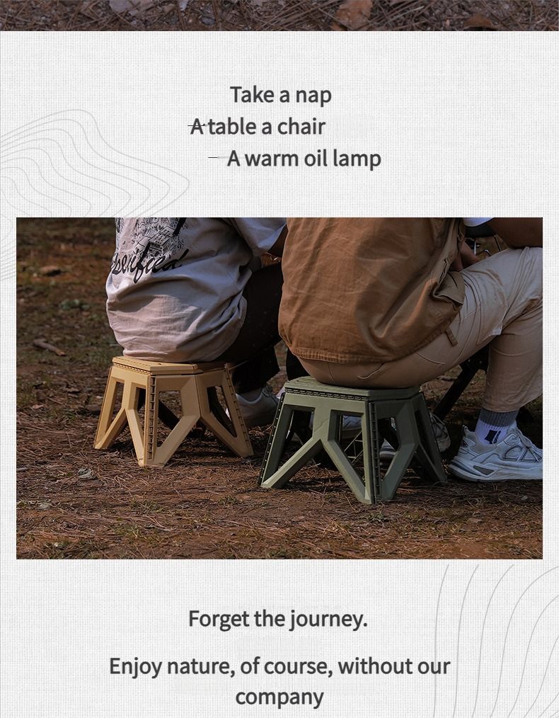Outdoor Portable Folding Stool Mazar Square Stool Camping Portable Plastic Stool Small Stool Shoe Change Stool Children's Fishing Stool_voghion.com