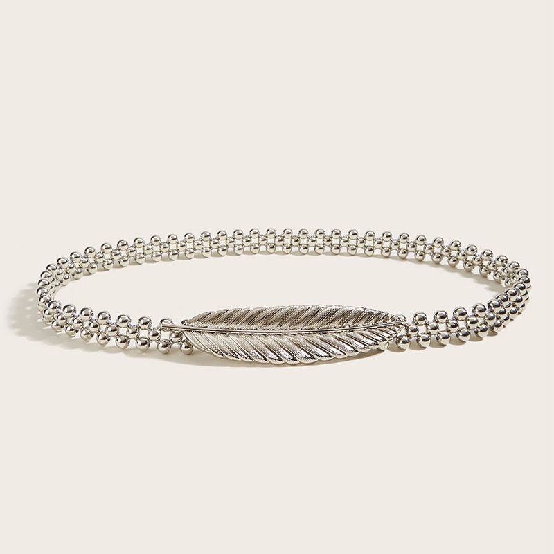 Cintura, decorazione da donna, gonna abbinata in metallo argento e oro, abito, catena sottile elastica per cintura, sigillo in vita_voghion.com