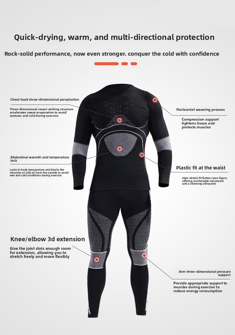 X-BIO New 4.0 Hommes et Femmes Énergie Rassemblement Renforcement Sport Ski Séchage Rapide Vêtements Chauds Ajustés_voghion.com