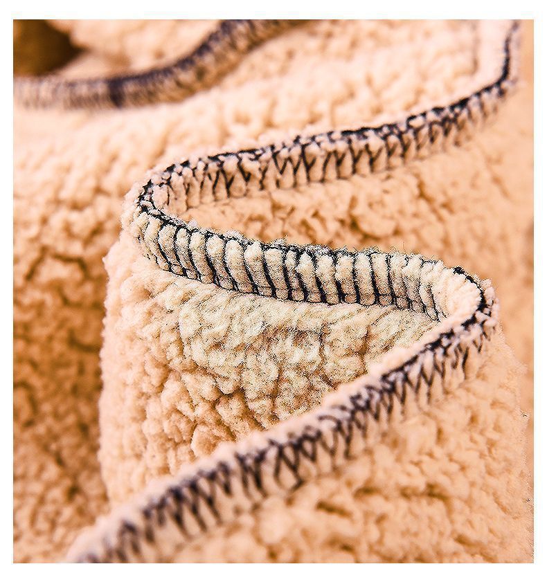 Felpa invernale casual versatile in lana d'agnello, da coppia, con cappuccio, versione spessa_voghion.com