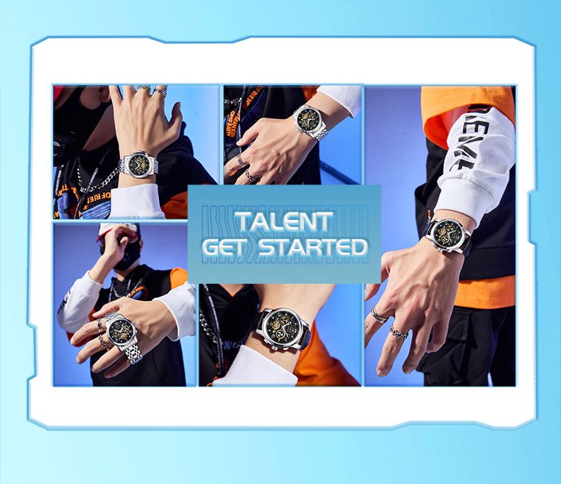 Luxuriöse Business-Herrenuhr mit Skelett-Zifferblatt, automatischem Quarzwerk, Edelstahlarmband, 40-mm-Gehäuse, wasserdichte Herrenuhr_voghion.com