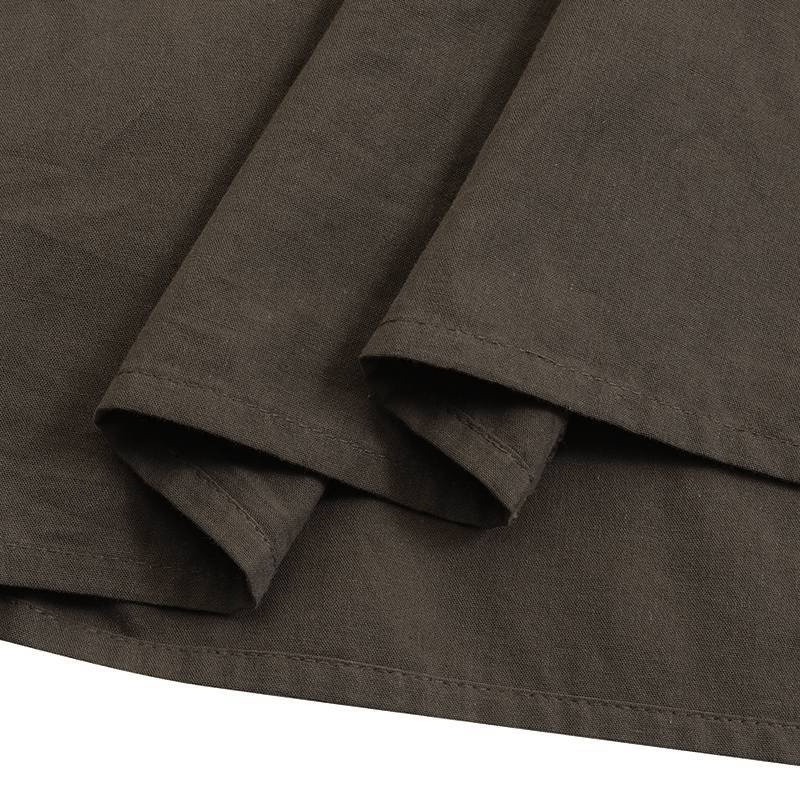 Women's ruffled casual skirt Plain skirt Vintage style pleated skirt_voghion.com