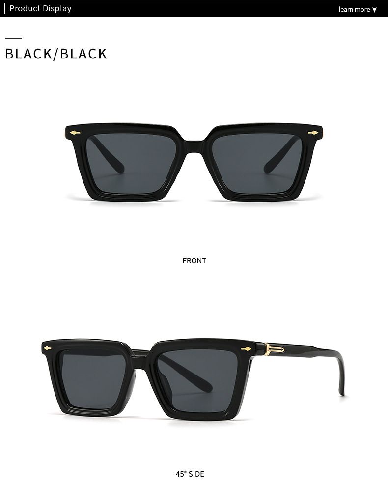 Euroopan ja Amerikan rajat ylittävä trendi Street Shooting Retro Square Rice Staring Art Aurinkolasit Modern Charm INS Aurinkolasit 6093_voghion.com