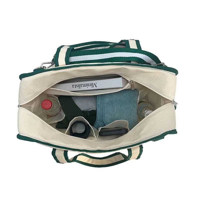 Tennisveske i lerret, utendørssportsveske, veske, bærbar multifunksjonell badmintonracketveske_voghion.com