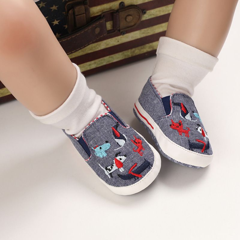 Mother & Kids Spring and autumn 0-1 year old baby cartoon canvas shoes_voghion.com