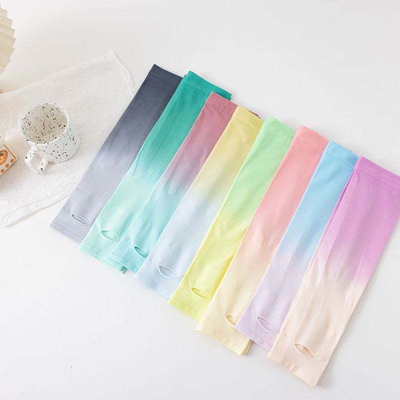 Cyclisme d'été pour hommes et femmes, couleurs changeantes, protection solaire, manches en soie fine, résistant aux UV_voghion.com