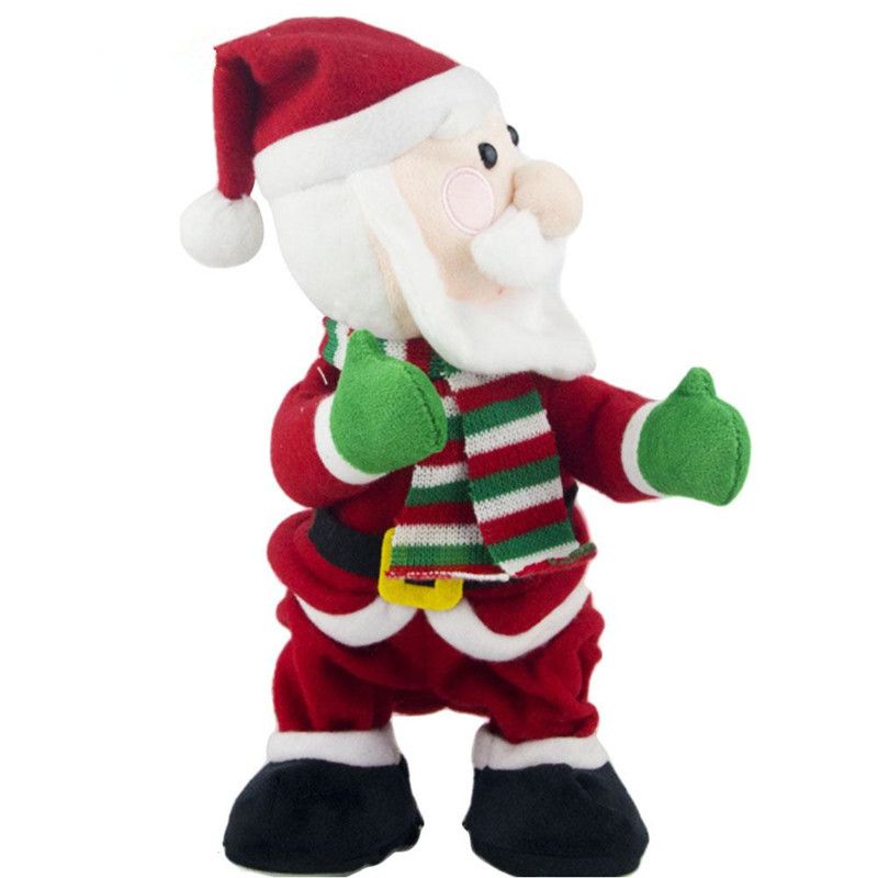 Dancing & Singing Santa Claus Plush Toy - Interactive Christmas Decoration With Shaking Butt For Kids & Holiday Parties_voghion.com