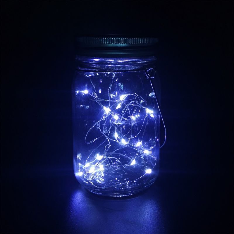 Solar Mason Jar Lid Lights With Copper Wire String - Outdoor Fairy Lights For Garden, Wedding, Christmas Decor_voghion.com