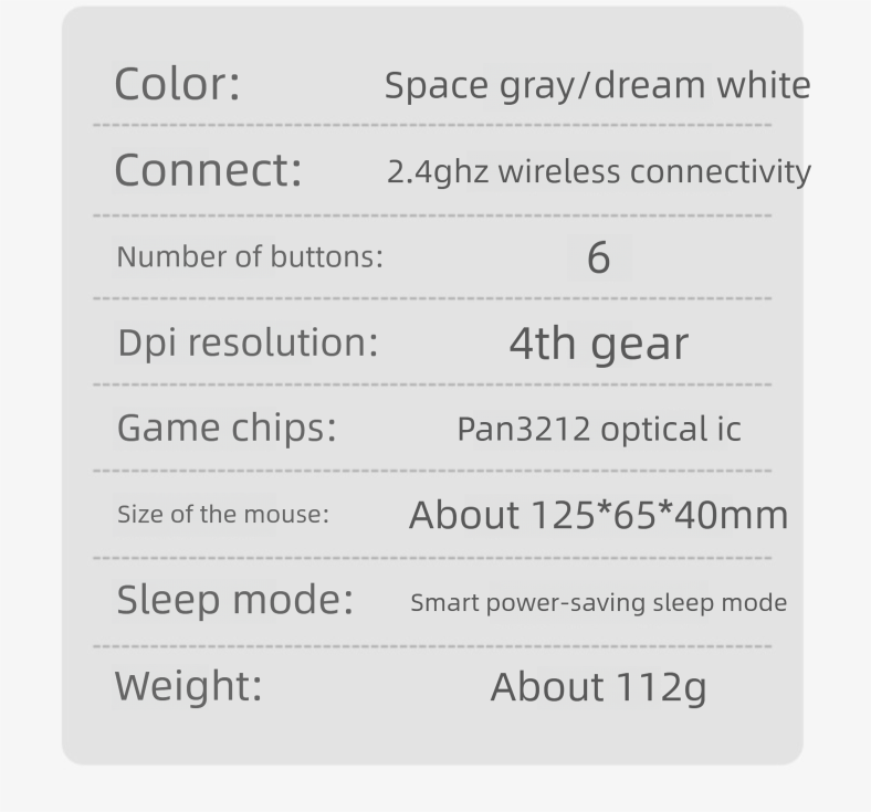 Xinmeng M215 Kabellose, wiederaufladbare mechanische 24G-Gaming-Maus für Laptops und Desktop-Computer_voghion.com