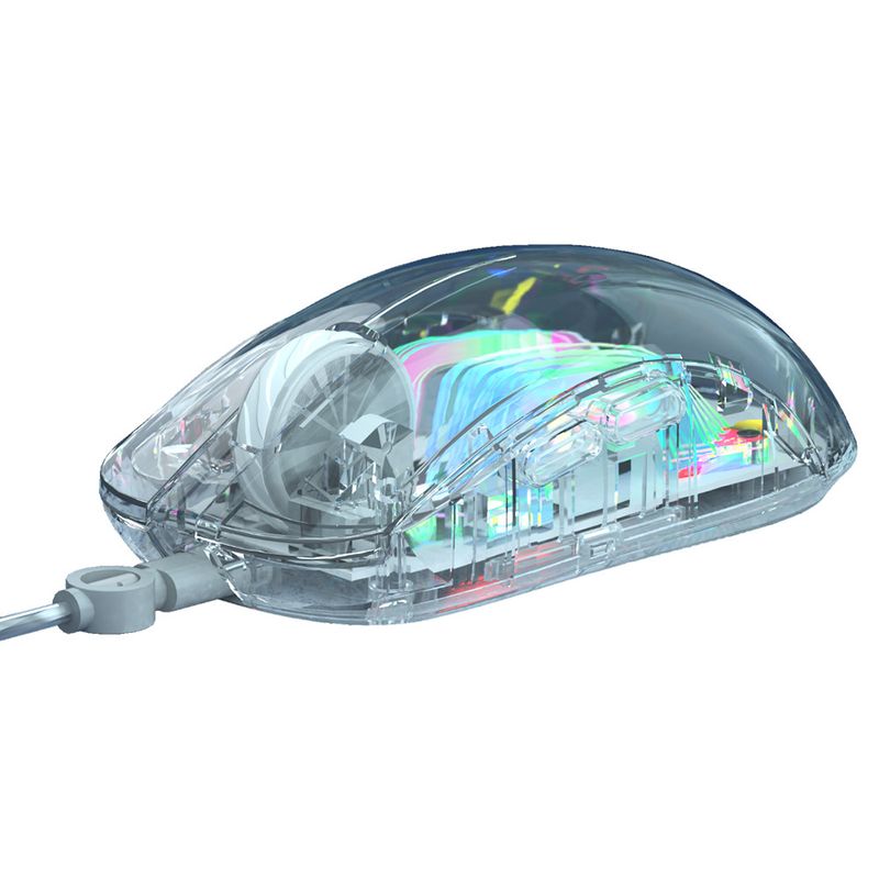 Wired Transparent Lightweight Gaming Mouse, RGB Glow, Computer, Office Feel, Good Neutral Best-selling Product_voghion.com