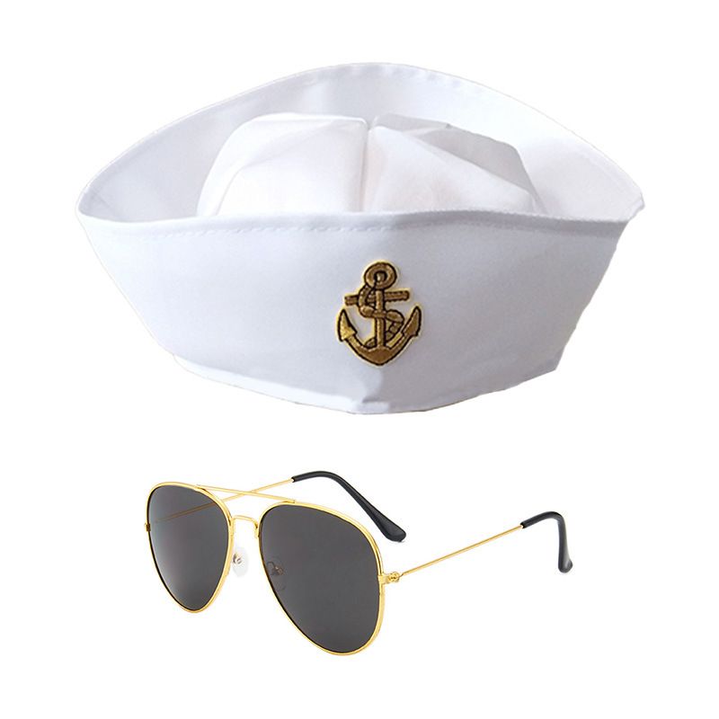 Cosplay Halloween party Cop Sailor Navy hat Men and women hats * Handcuffs_voghion.com