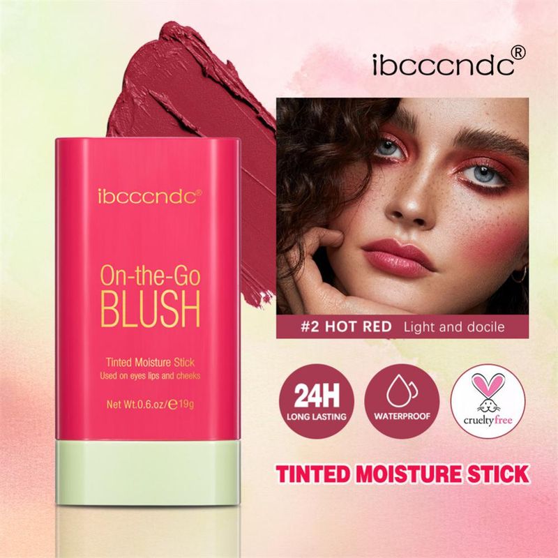Ūdensizturīgs sejas vaigu sārtuma sārtums Natural Cheek Rouge 3 Colors Silky Smooth Tint Cream Blusher Blush Stick Face Makeup Blusher_voghion.com