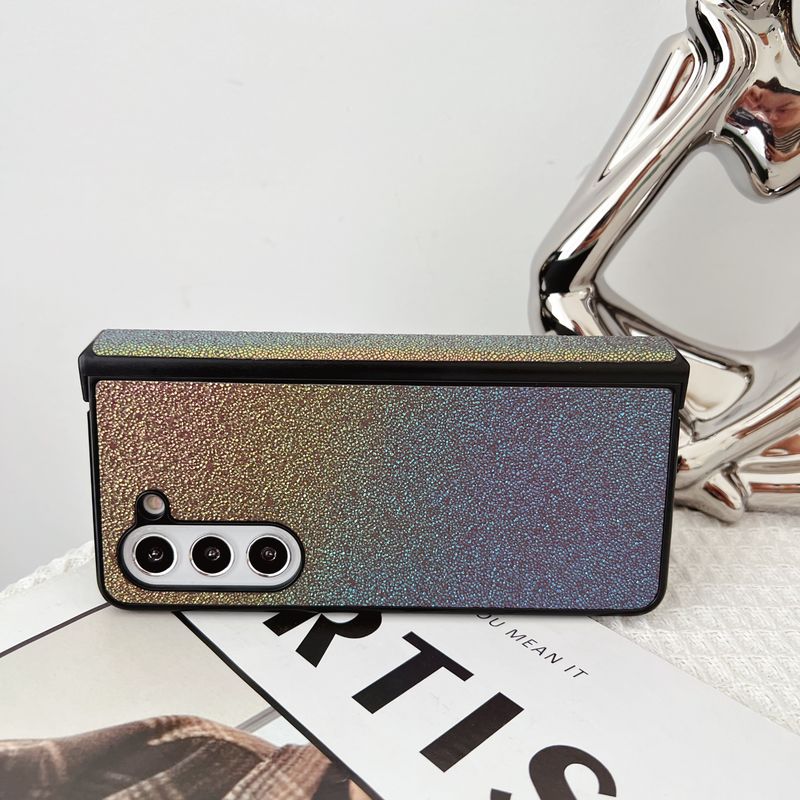 Per Samsung Galaxy Z Fold 4 5 6 Custodia per telefono in pelle sfumata di lusso per affari_voghion.com