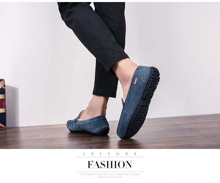 501-3 Winter Heren Bean Schoenen Katoenen Schoenen Rijschoenen Lage Top Mid-mouth Flip-on Warme Platte Casual Leren Schoenen met Fluweel_voghion.com