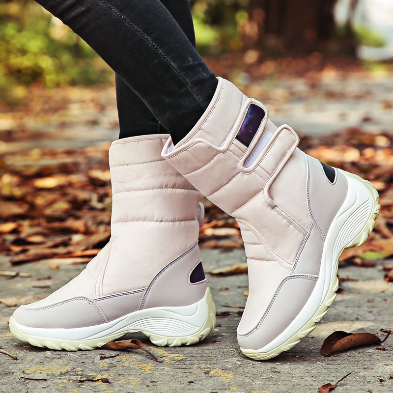 HZCL New High-top Cotton Shoes With Suede Warm Women's Shoes And Long-barreled Snow Boots In Winter_voghion.com
