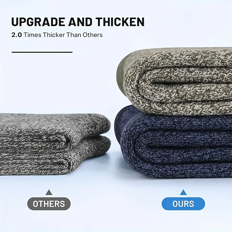 5 Puer Merinoswolle Männer, Super Déck Wandersocken fir kal Wieder_voghion.com