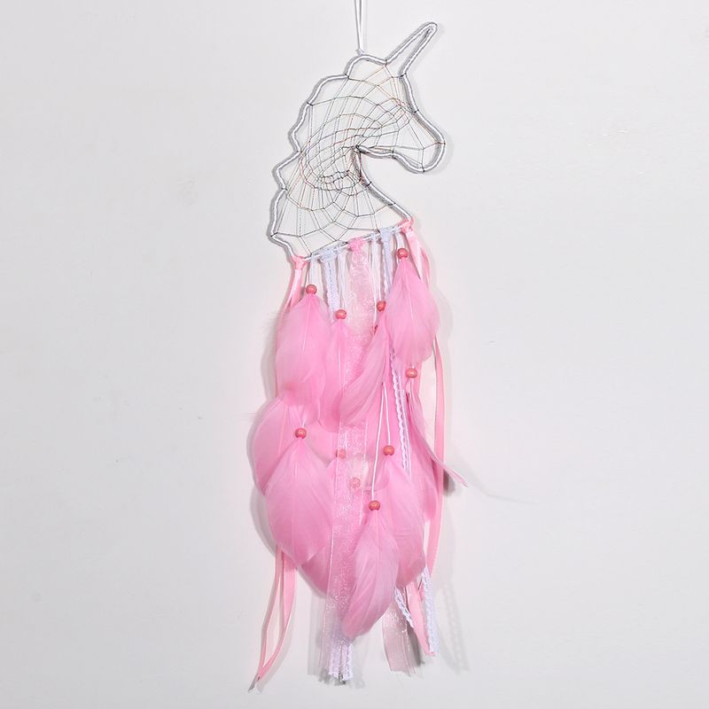 Unicorn dream catcher pendant ins creative cute colorful unicorn home wind chime gift_voghion.com