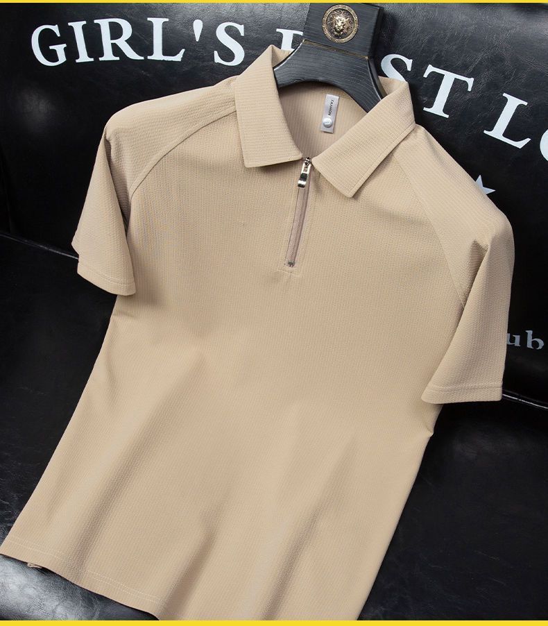 Polo d'été décontracté à manches courtes pour homme, coupe ajustée, col rabattu, tendance_voghion.com